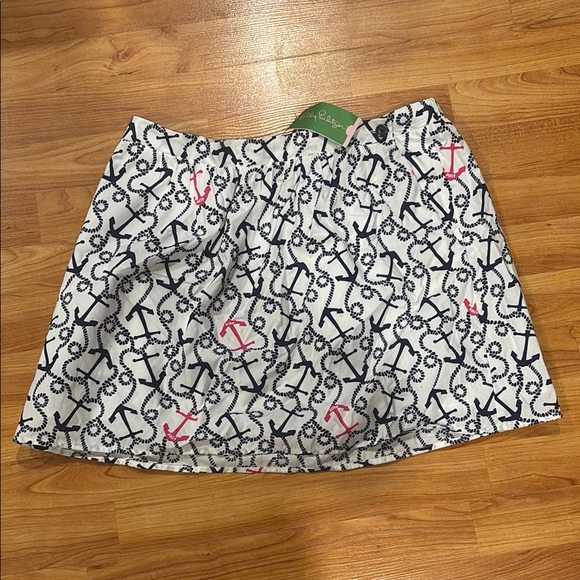 Lilly Pulitzer Dresses & Skirts - Lilly Pulitzer Navy and Pink Anchor Print Skirt